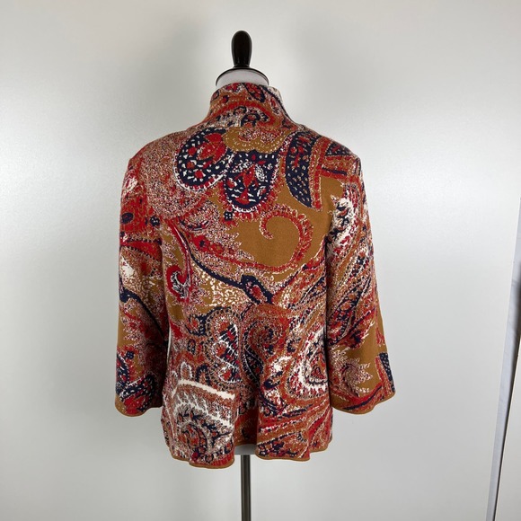 MOTH by Anthropologie Intarsia Blazer Cardigan Sweater - Picture 4 of 12